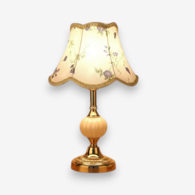 Lampe de Table Design Fleurs en Métal