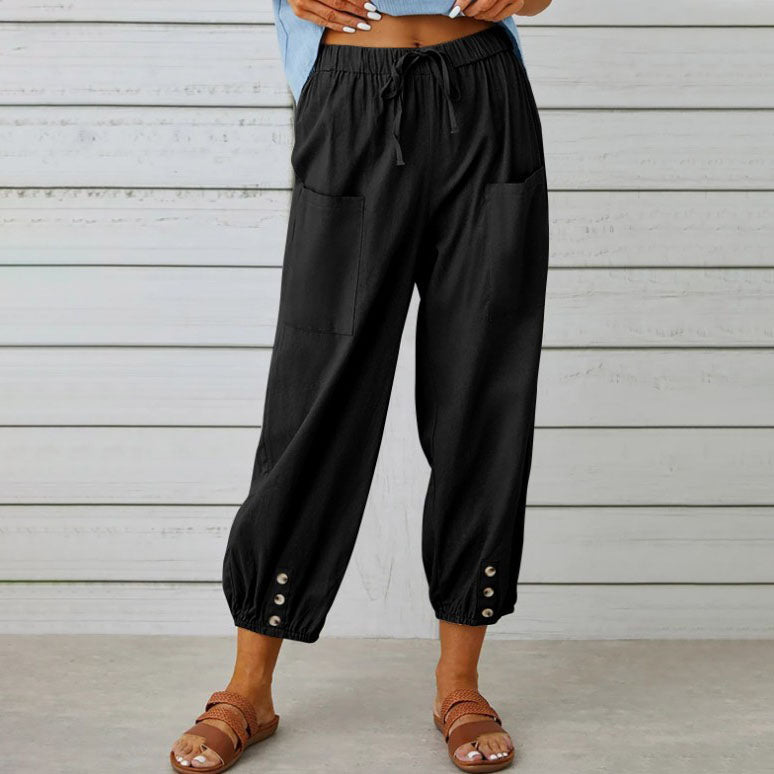 Pantalon Femme Décontracté Taille Relâchée