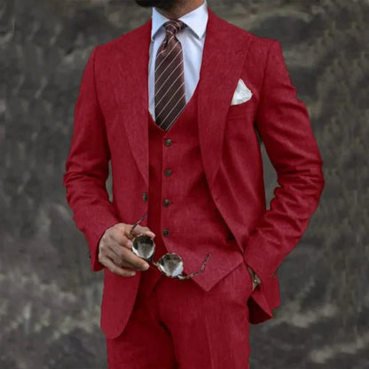 Costume Homme Léger 3 Pièces avec Col Reversible