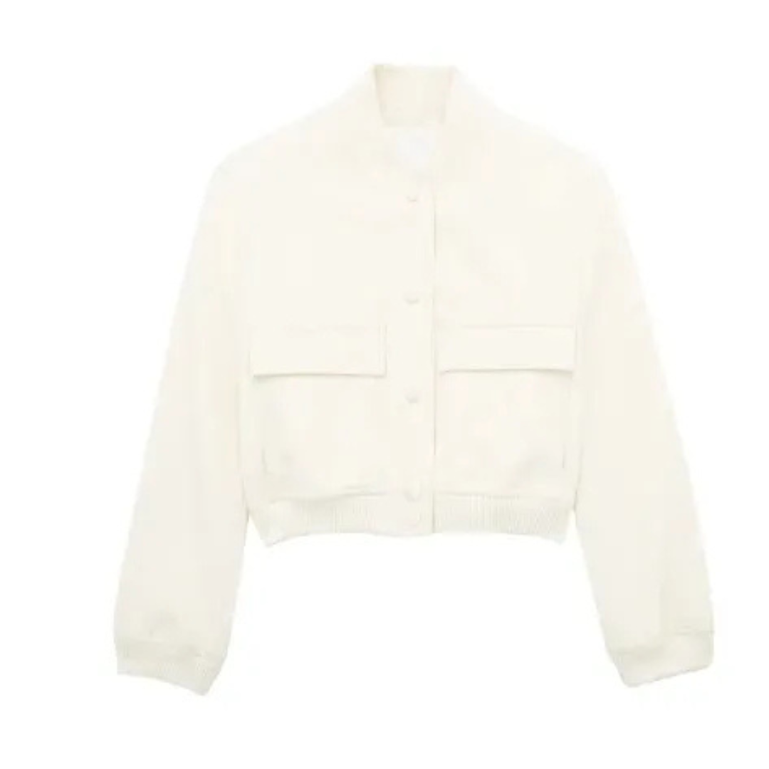 Veste Femme Courte Col Rond Élégante