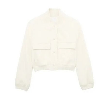 Veste Femme Courte Col Rond Élégante