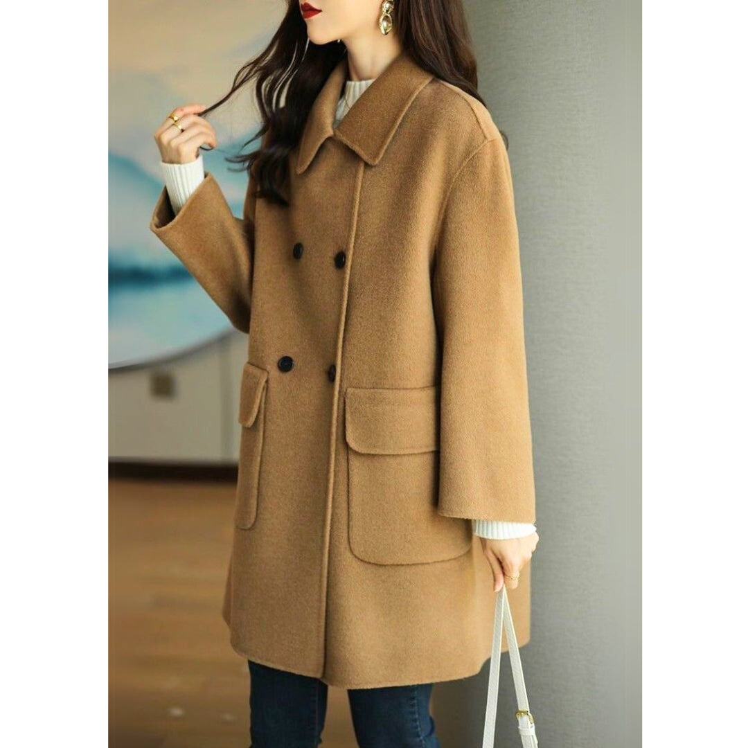 Manteau Mi-Long Coupe-Vent Cintré