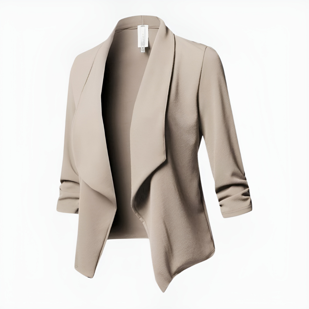 Blazer Féminin Manches Longues avec Fermeture Éclair pour Femme