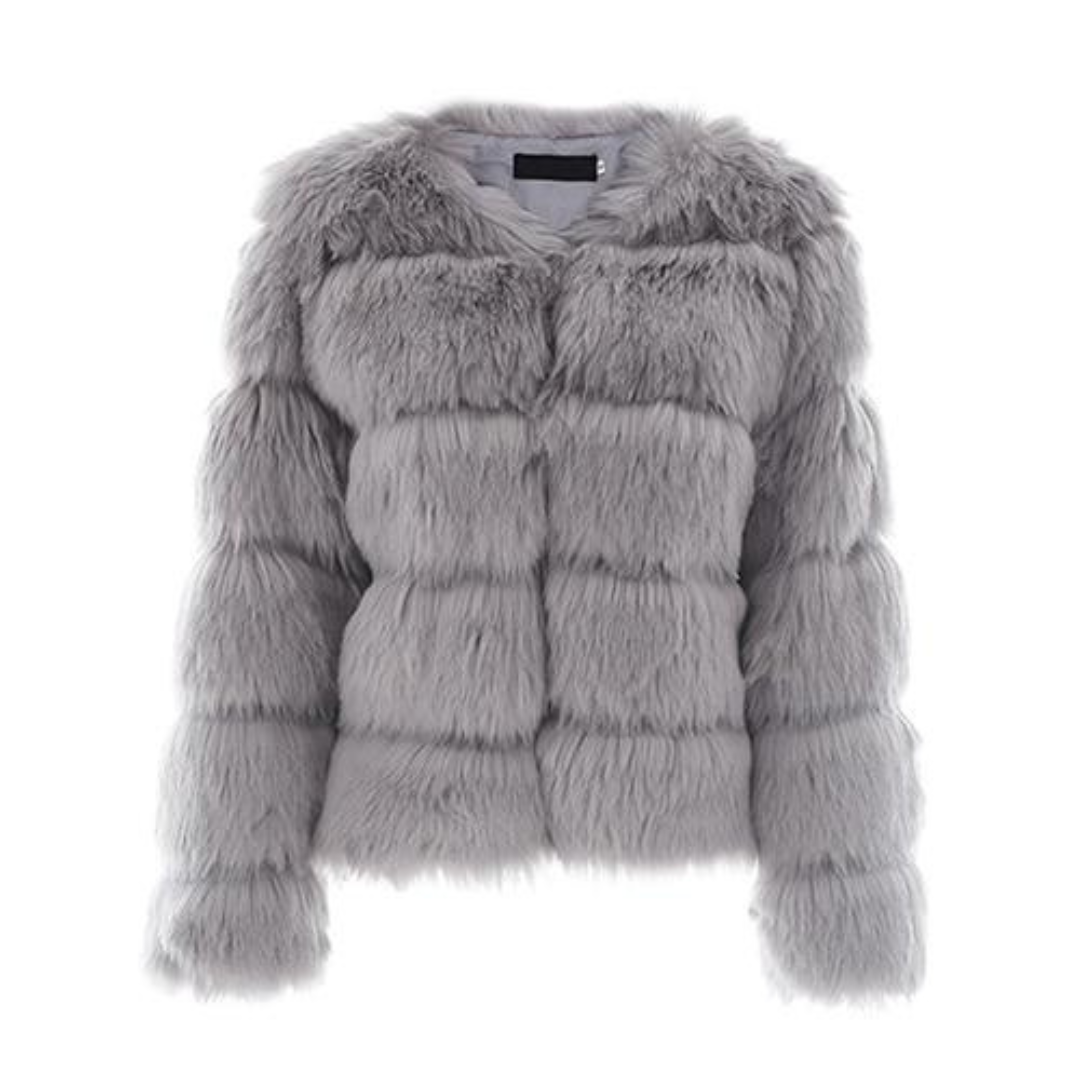 Veste en Fourrure Femme Chic pour Hiver