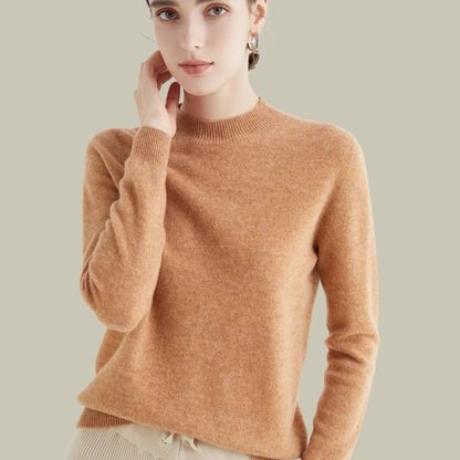 Pull Femme Col Rond en Laine Mérinos Chaud pour Hiver