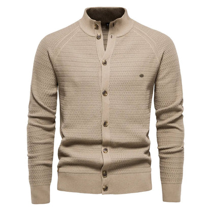 Pull à Boutons Classique en Col Rond pour Homme