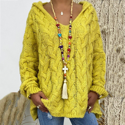 Pull Femme Long Manches Doux et Élégant