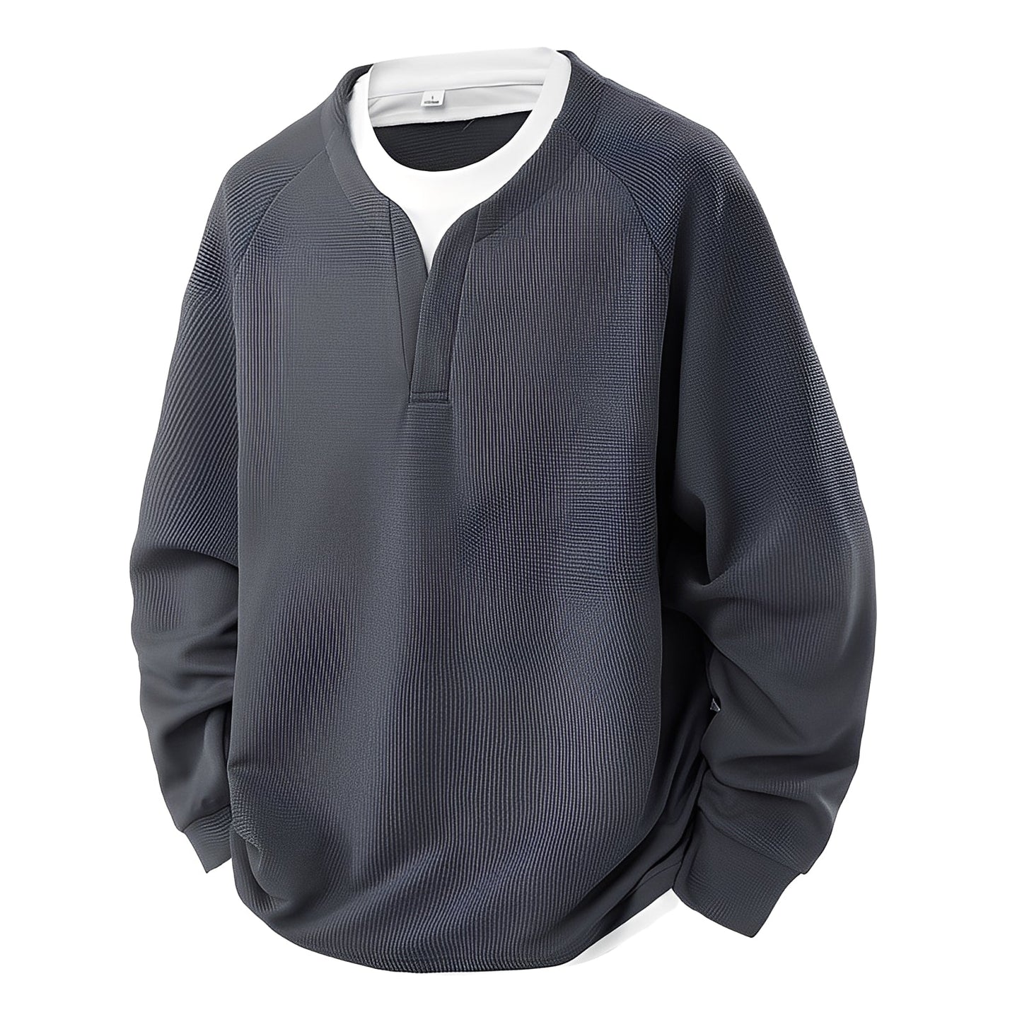 Pull en Maille Gaufrée Élégant Homme