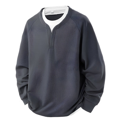 Pull en Maille Gaufrée Élégant Homme