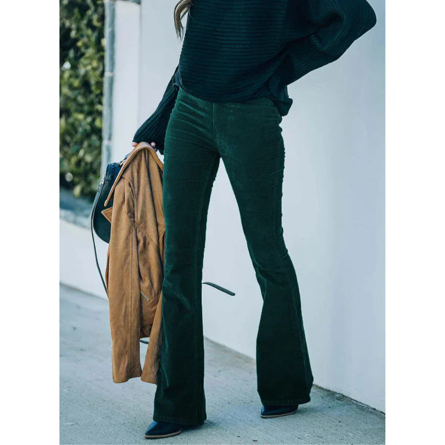 Pantalon Femme Confort Taille Haute Élastiqué