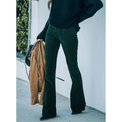 Pantalon Femme Confort Taille Haute Élastiqué