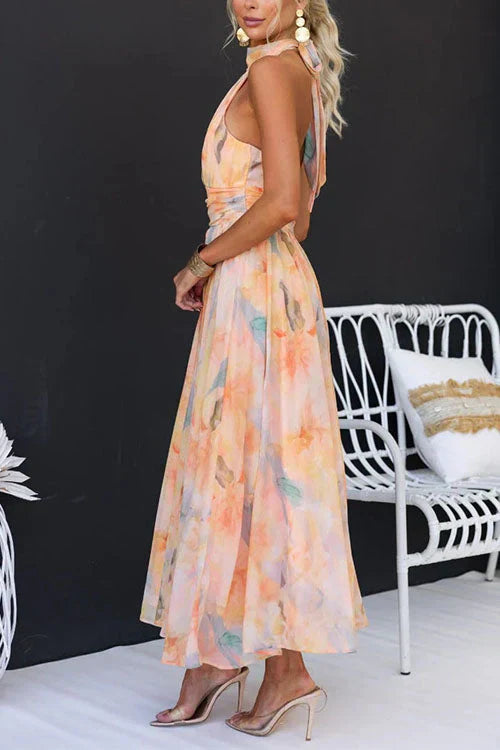 Robe Maxi Été Fleurs pour Femme