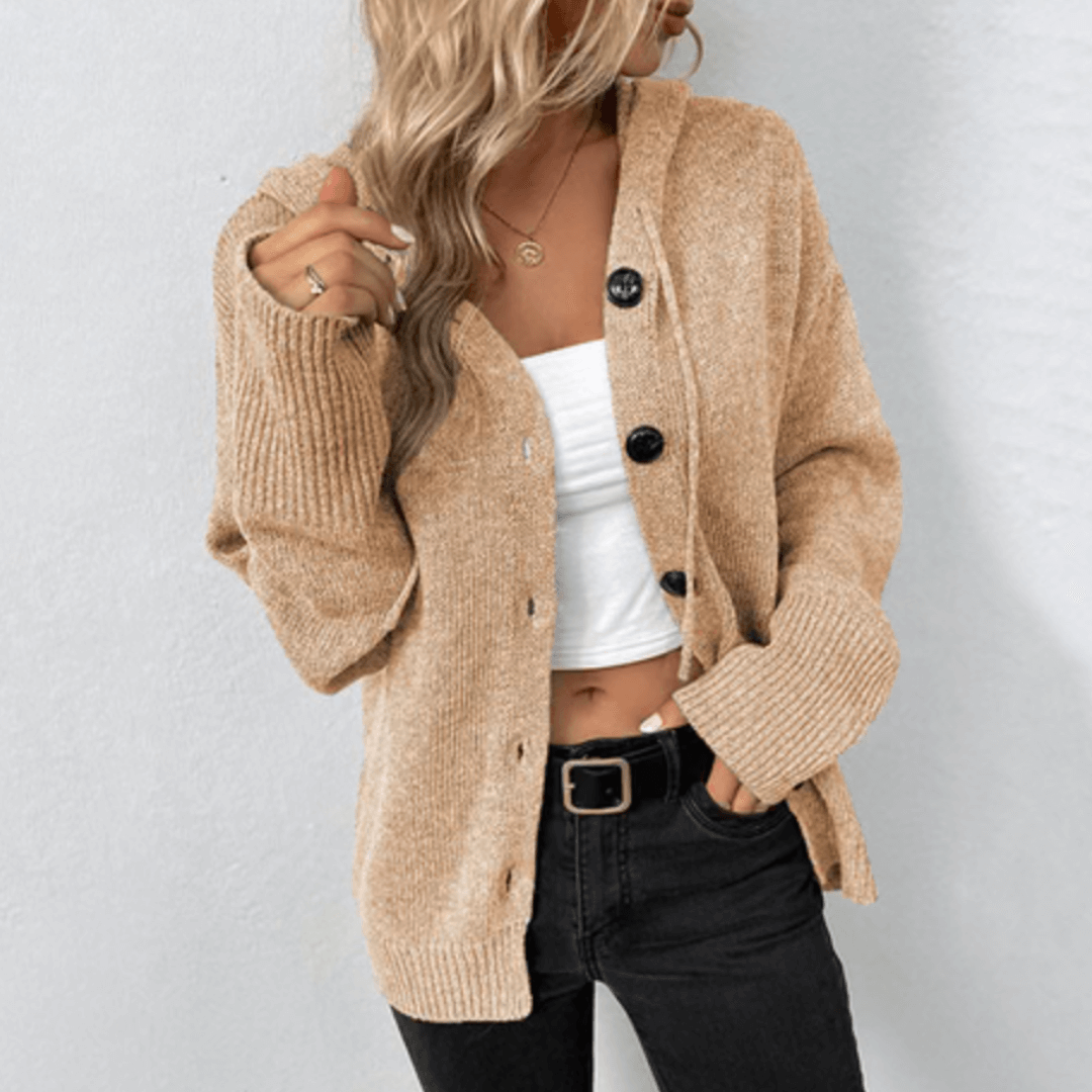 Gilet femme doux et chaud en beige - PanierRoyale