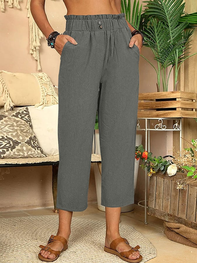 Pantalon Femme Confort Coton Élégant