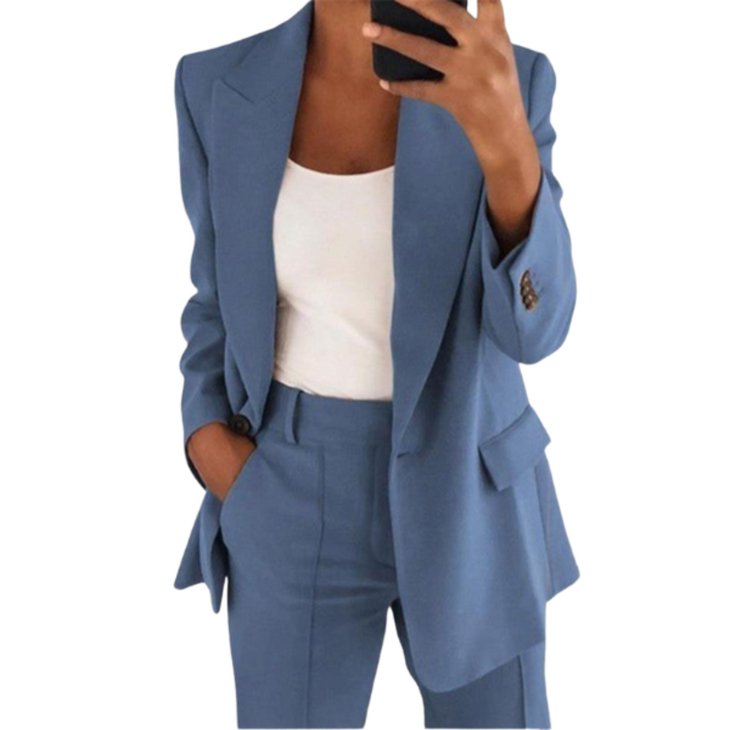 Veste Blazer Femme Noir Élégant Court de Manche