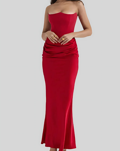 Robe de Mariage pour Invitée Féminine Élégante Longue