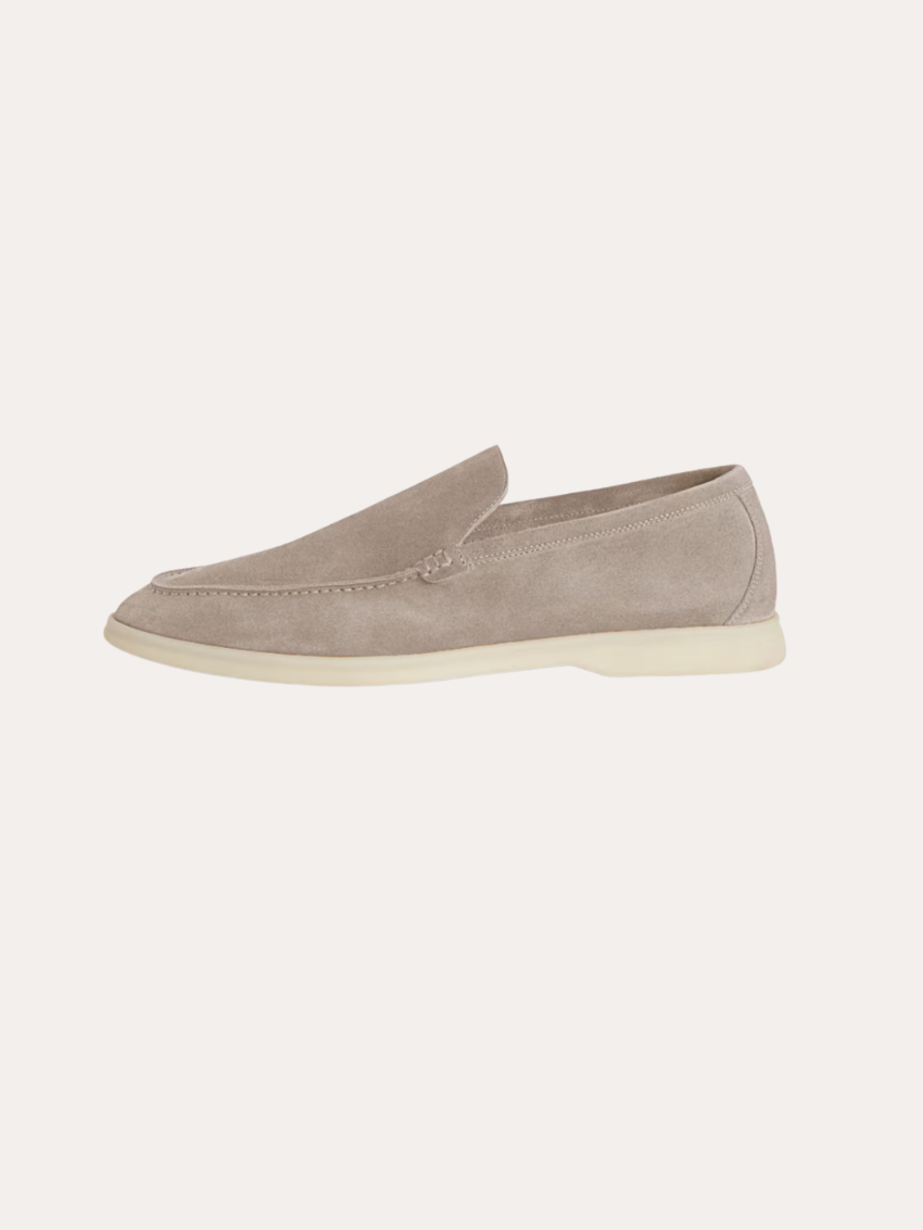 Mocassin Homme Cuir Beige Élégant