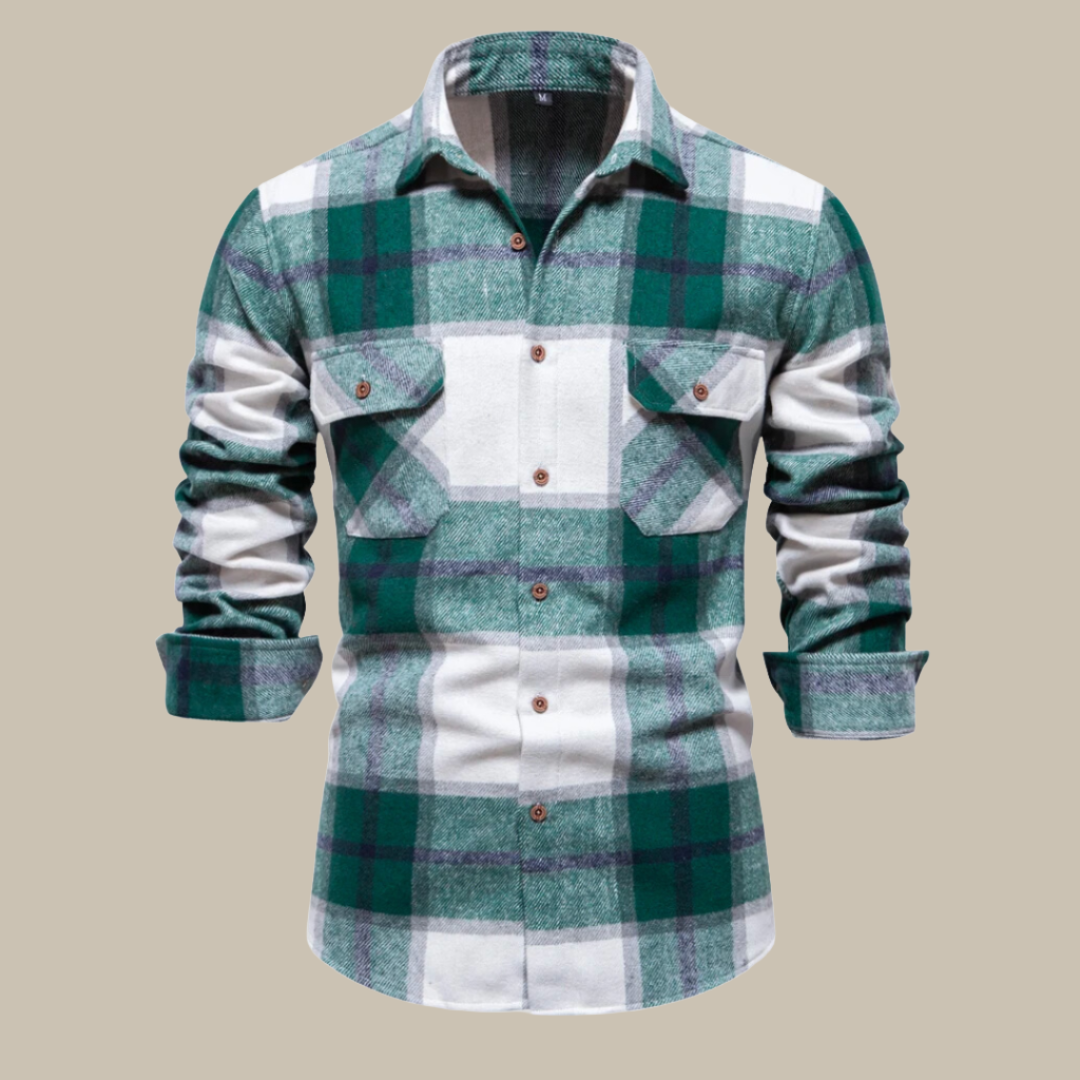 Chemise Homme Décontractée à Manches Longues et Poches