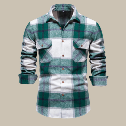 Chemise Homme Décontractée à Manches Longues et Poches