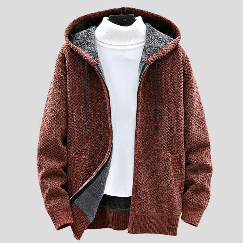 Sweat à Capuche Homme Zippé Chauffant pour Hiver