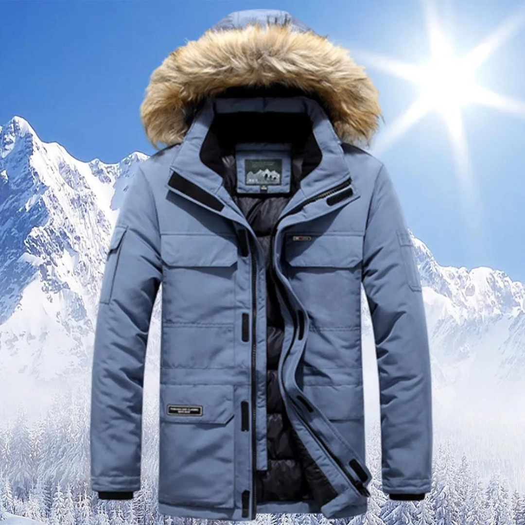 Parka Hiver Homme Capuche Amovible et Imperméable