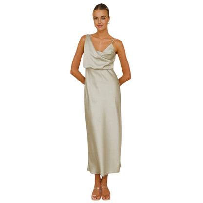 Robe Été Longue sans Manches en Lin avec Bretelles Ajustables - PanierRoyale
