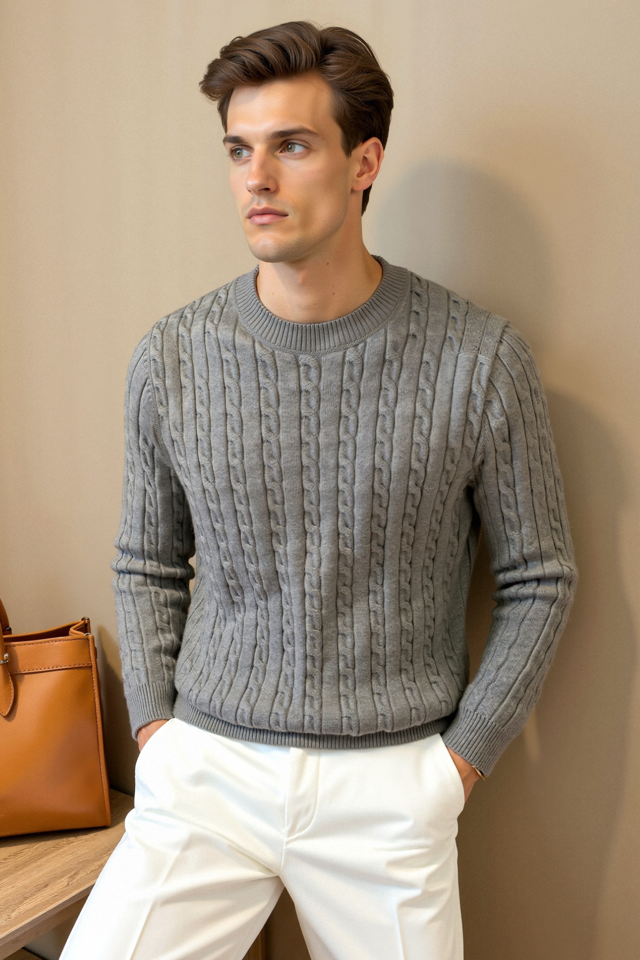Pull en Maille Classique Élégant et Confortable