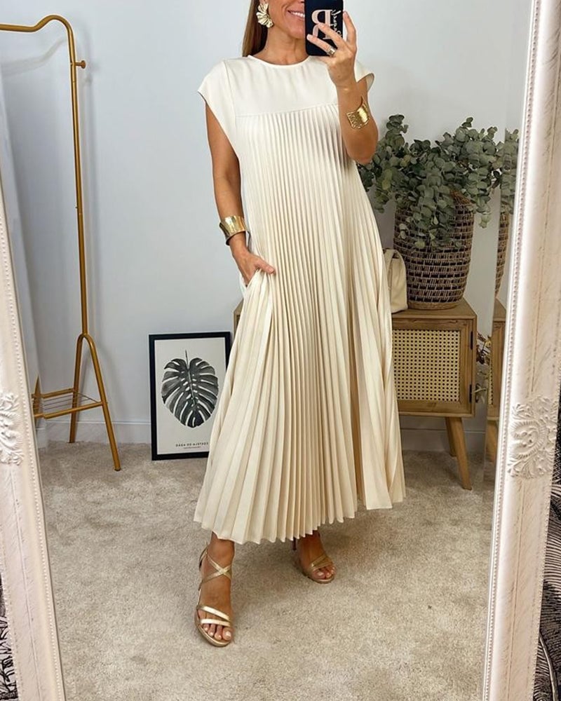 Robe longue Femme Tissu confortable Coupe fluide avec poches - PanierRoyale