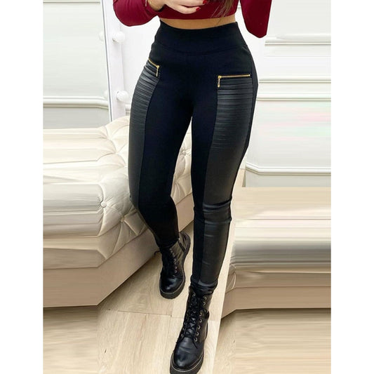 Pantalon Femme Taille Haute Élégant avec Poches Cachées - PanierRoyale
