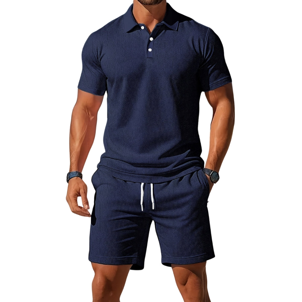 Ensemble Chemise Décontractée et Short Élastique pour Homme