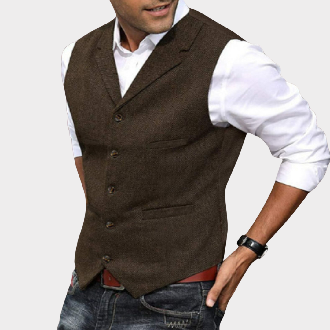 Gilet Homme Gris Anthracite Décontracté