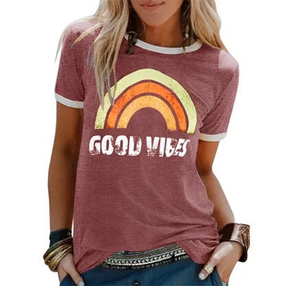 T-shirt Femme Décolleté V Été Legère