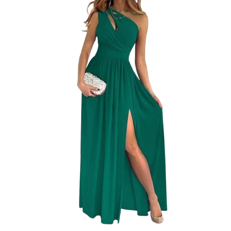 Robe Soirée Longue à Fente Élégante