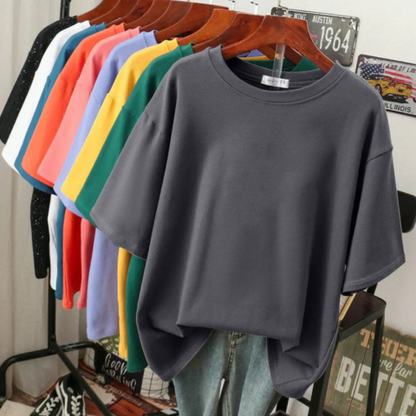 T-shirt femme oversize en coton doux et confortable