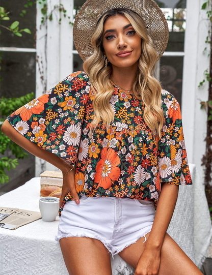 Chemisier Femme à Fleurs Chic et Féminin