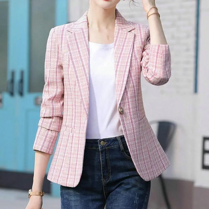 Blazer Femme Élégant Un Bouton pour Travail
