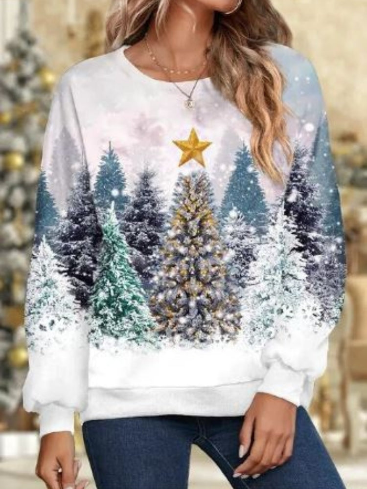 Sweat à Manches Longues Fille Chic Imprimé Floral