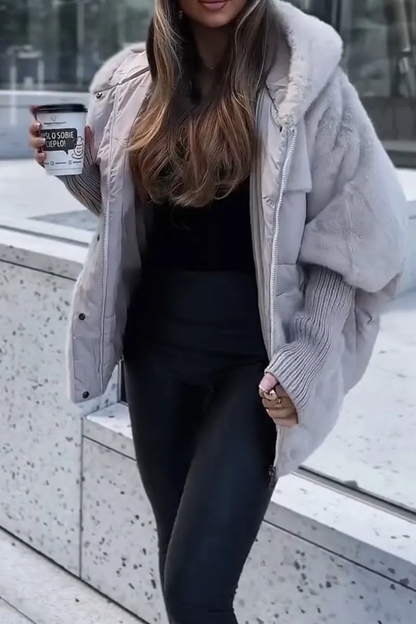 Manteau Femme Long en Fourrure Synthétique Élégant Hiver