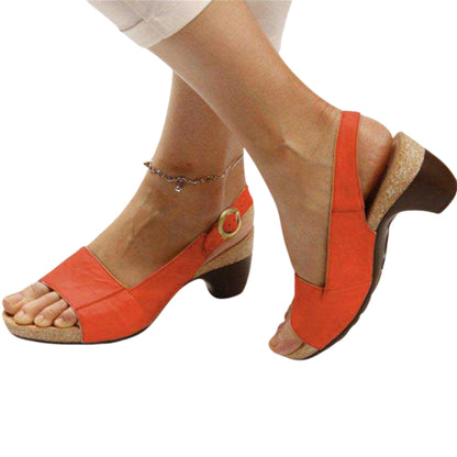 Sandales Talon Haut Féminines avec Sangle Réglable