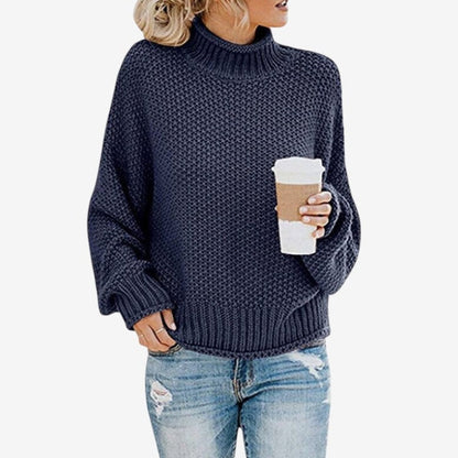 Pull Col Roulé Femelle Doux et Chaude