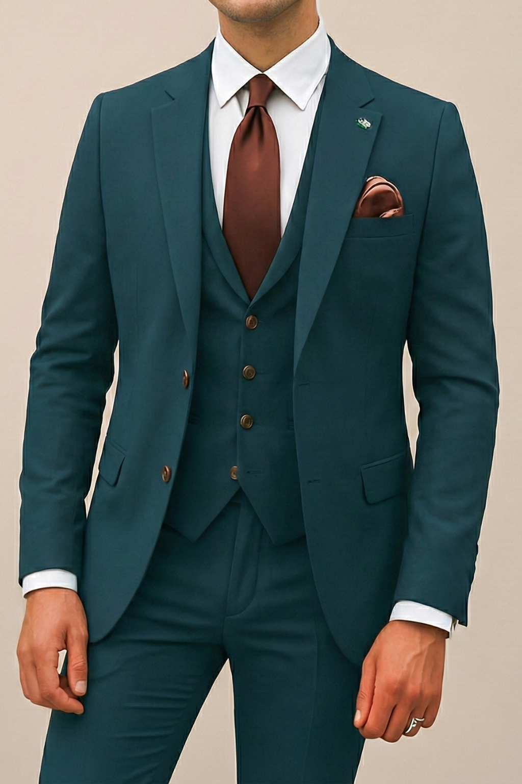 Costume Homme Printemps 3 Pièces Élégant Moderne