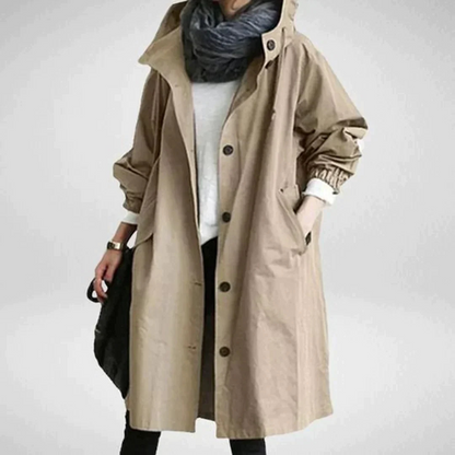 Manteau Femme Imperméable Long et Élégant