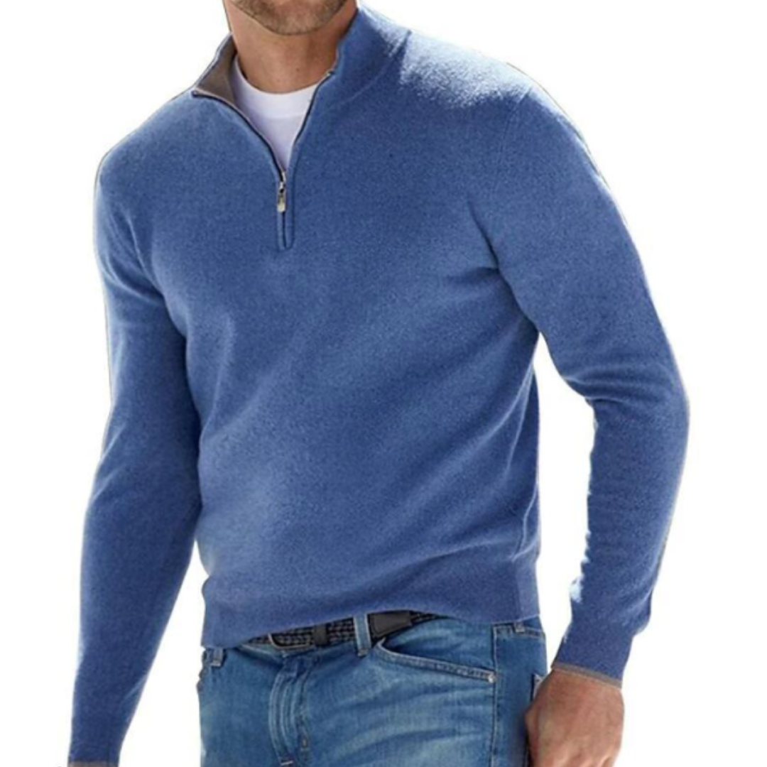 Pull Homme Hiver Chaud et Élégant Zippé