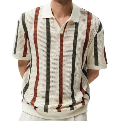 Chemise Polos Rayée Homme Confortable et Élégante - BerlinGlamour