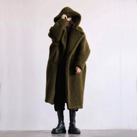 Manteau femme hivernal long et chaud
