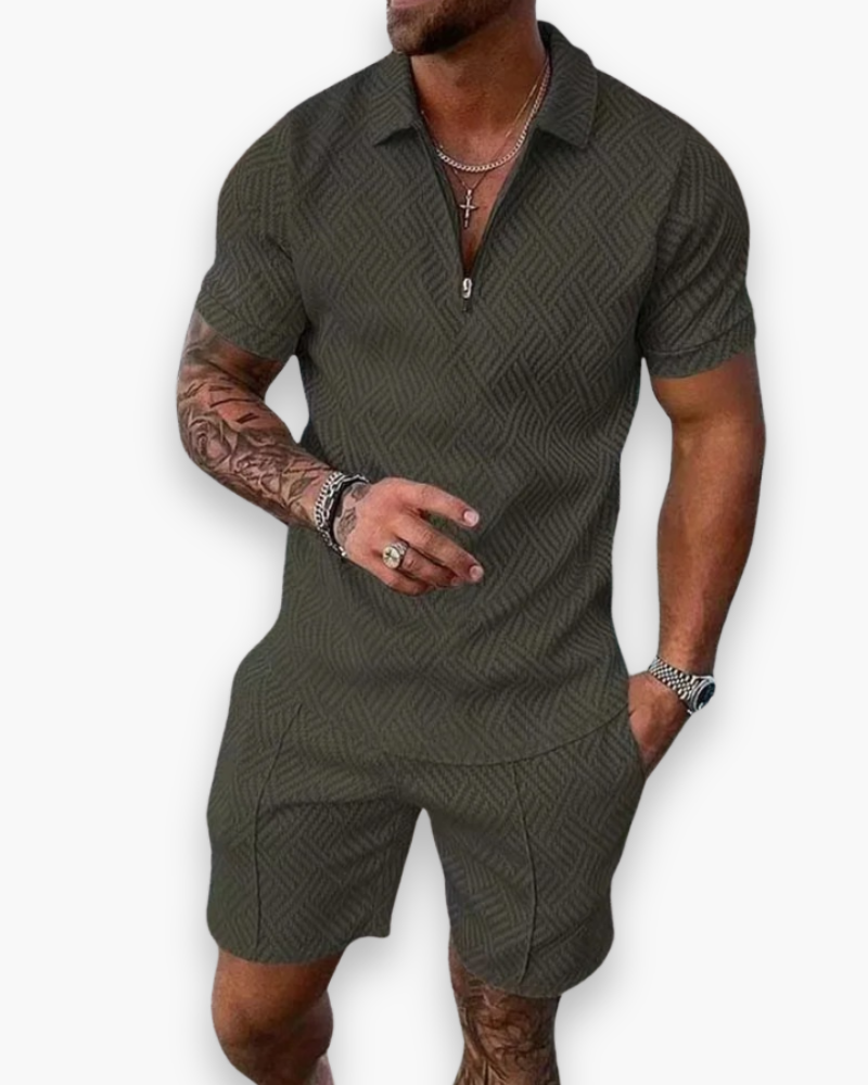 Tenue Homme Décontractée - Ensemble Polo et Short pour Été