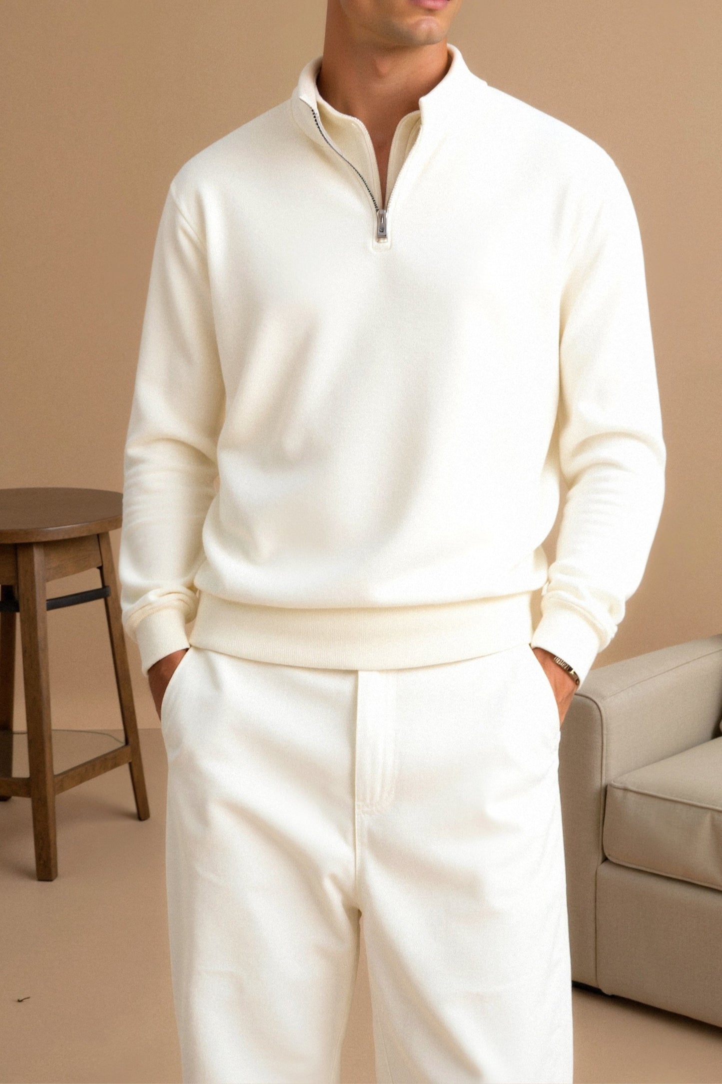 Pull Fleece Zippé Chaud et Élégant pour Homme
