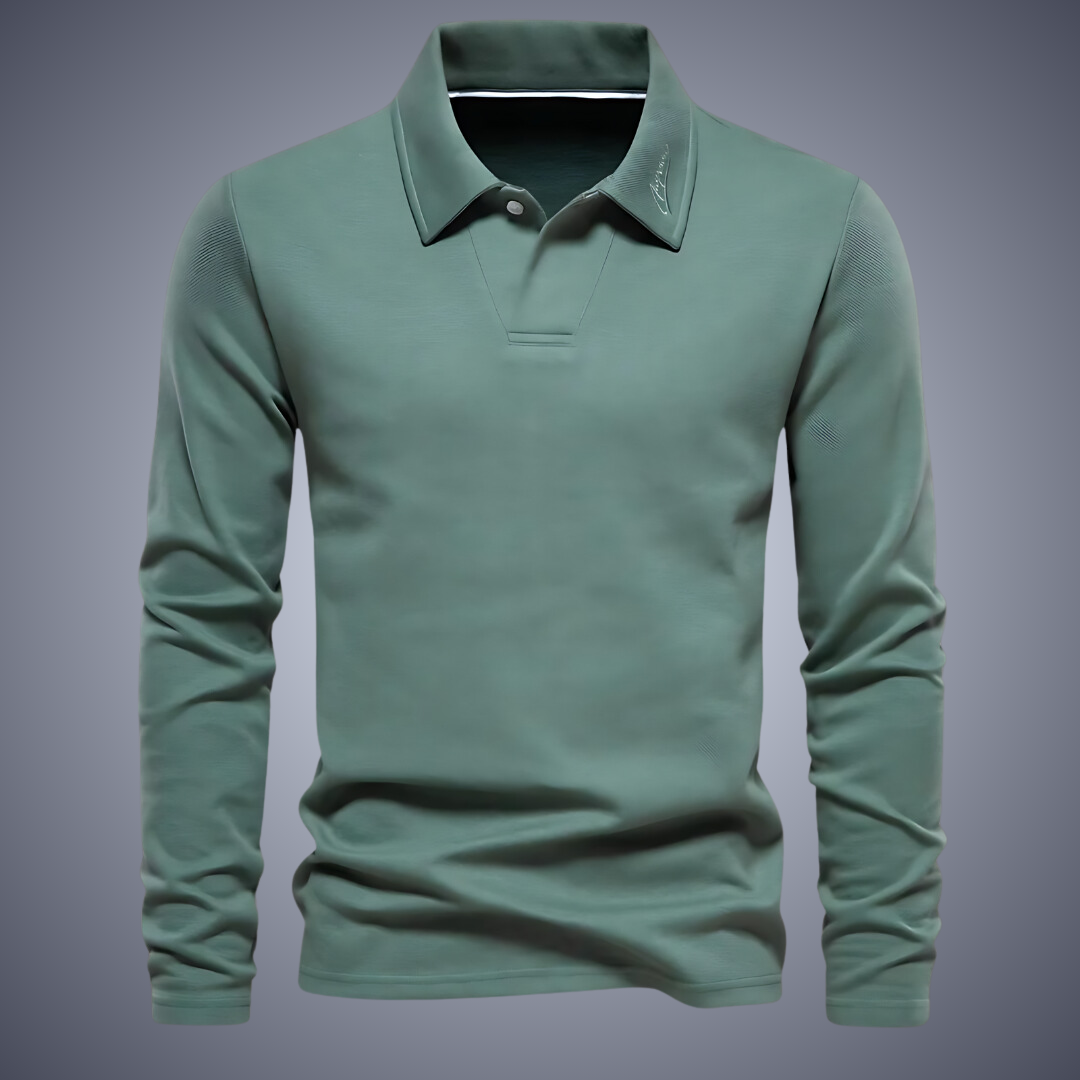 Polo Homme Manches Longues Marine ➡️ Chemise Polo Homme Marine Classique