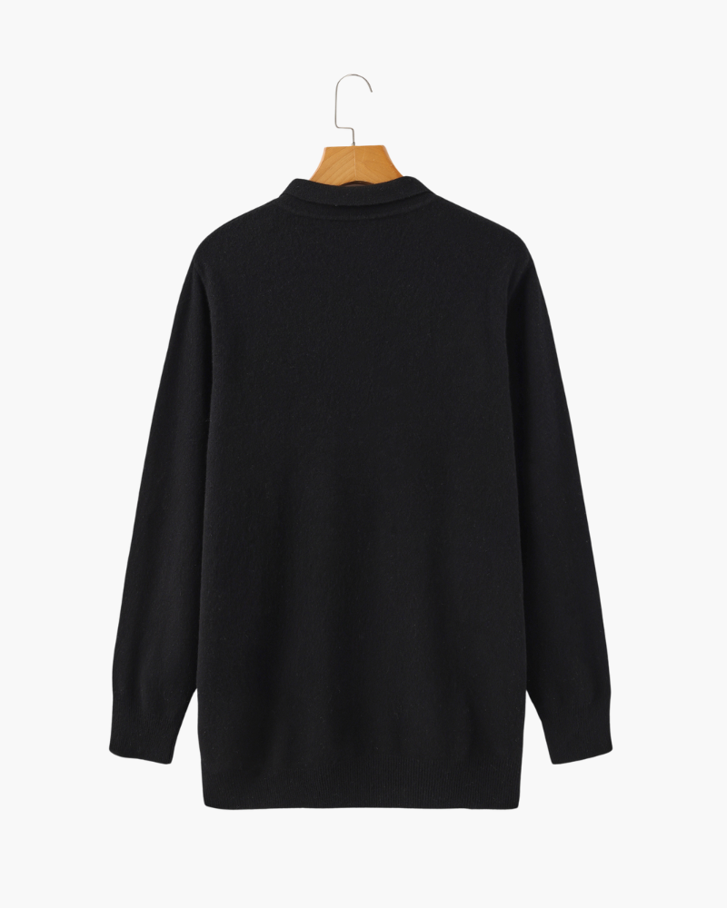 Pull Cashmere Homme Col Polo Élégant