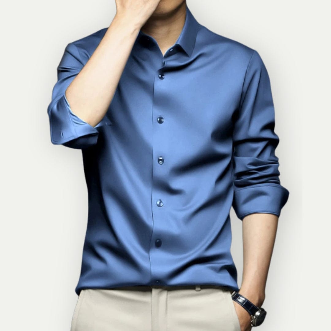 Chemise Homme Slim Fit Manches Longues Élégante